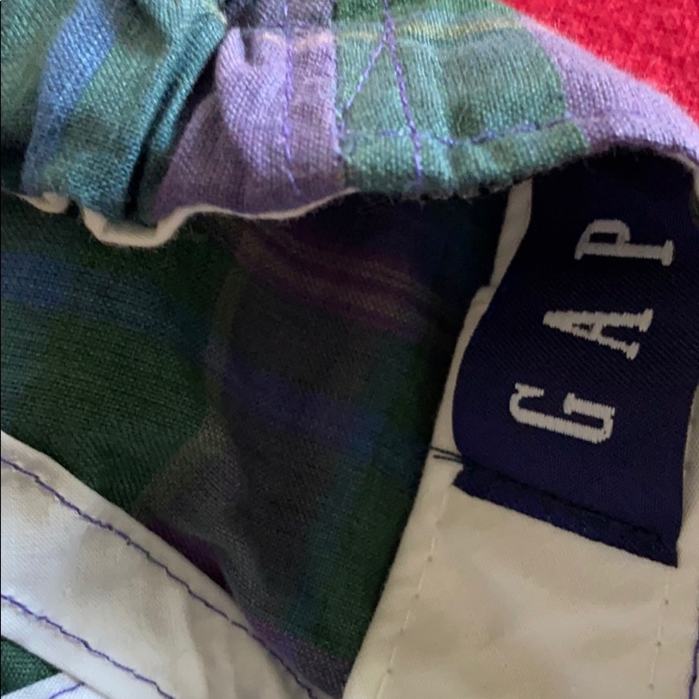 Baseball Cap Gap Cotton S/M Elasticized Back Plaid - Picture 4 of 6